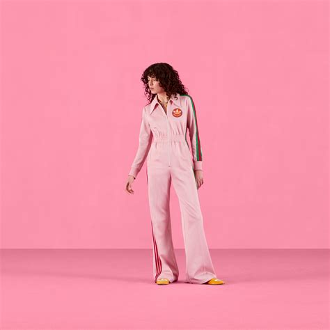 gucci adidas pink jumpsuit.